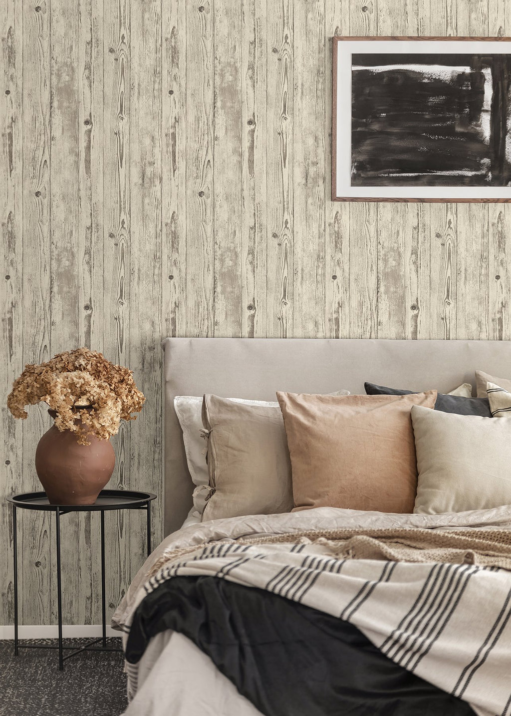 Albright Weathered Oak Panels Wallpaper