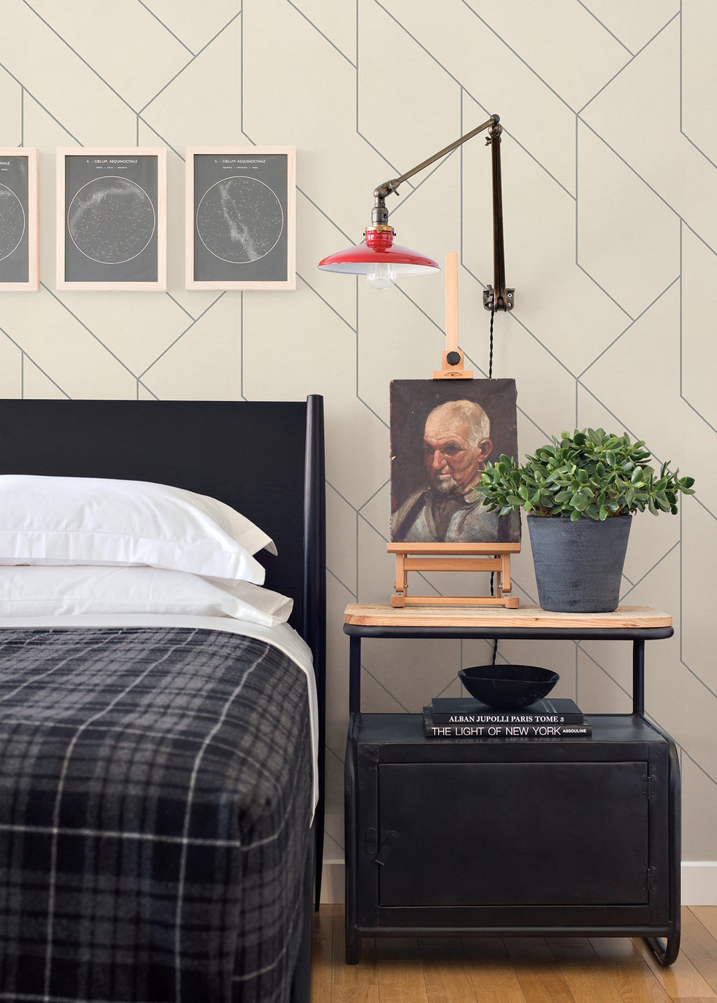 Pollock Gilded Geometric Wallpaper