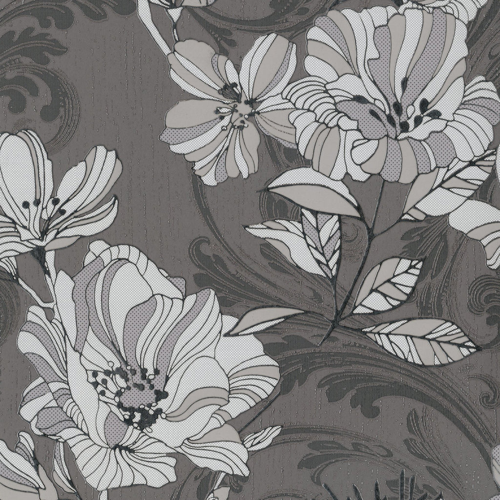 Glam, Flowers, Botanical, Greys
