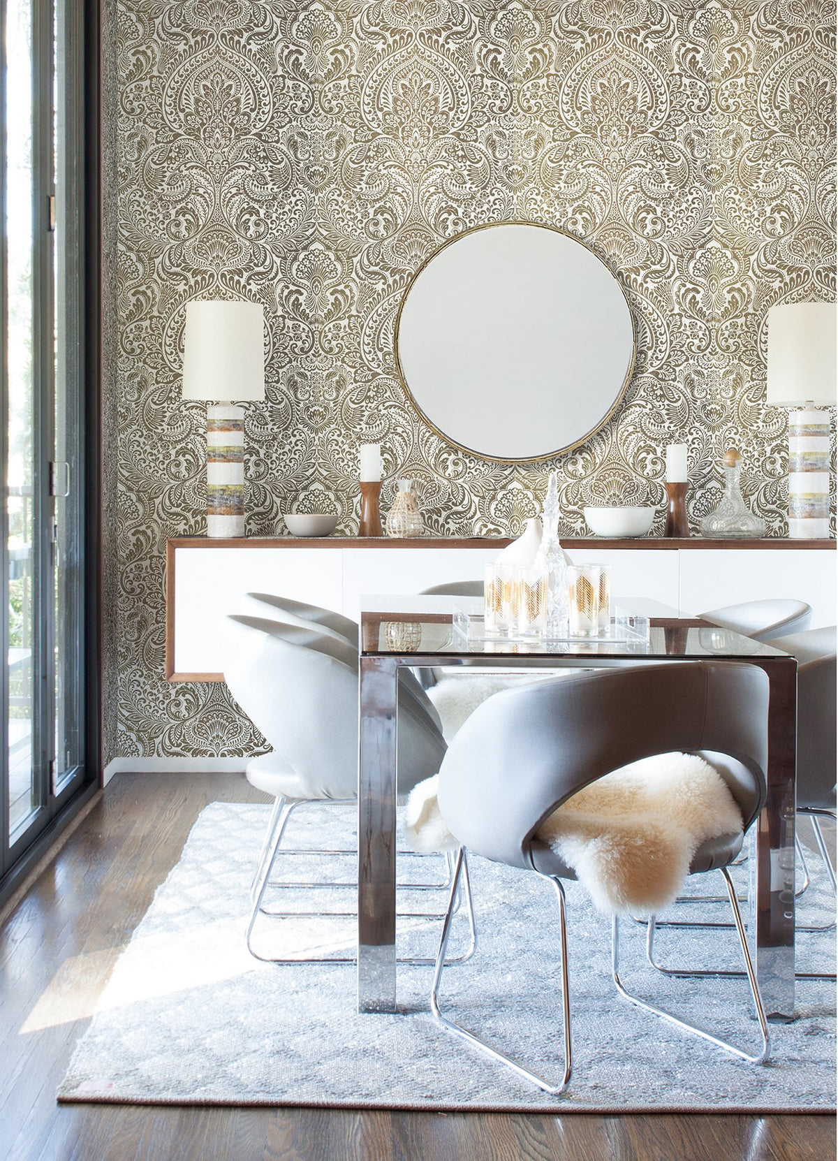 Artemis Floral Damask Wallpaper