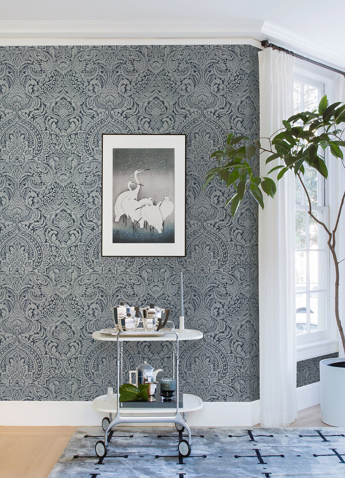 Artemis Floral Damask Wallpaper