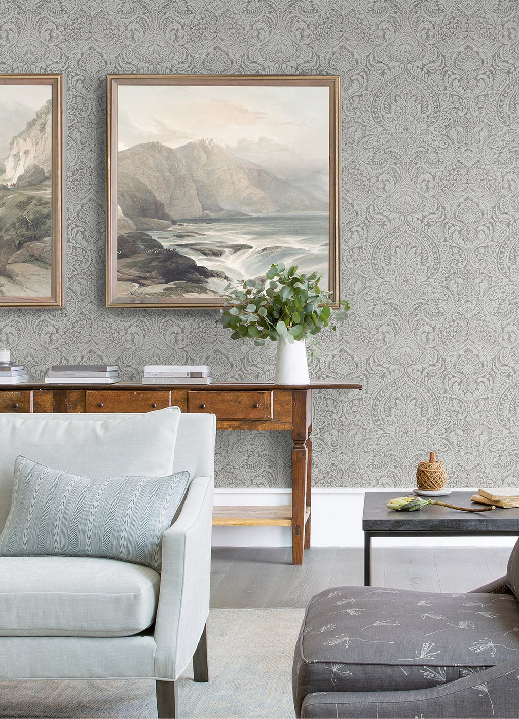 Artemis Floral Damask Wallpaper