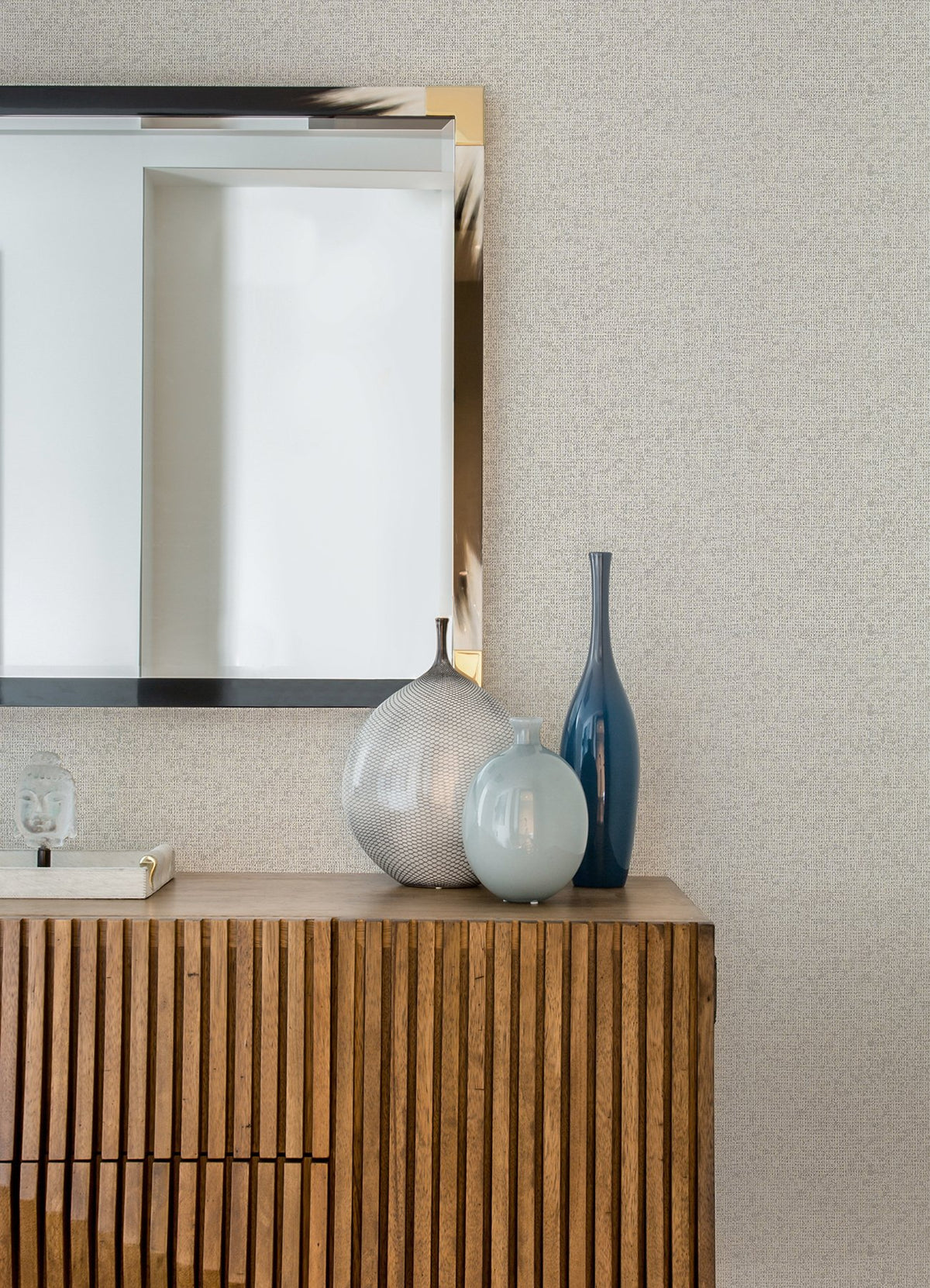 Maia Faux Linen Wallpaper