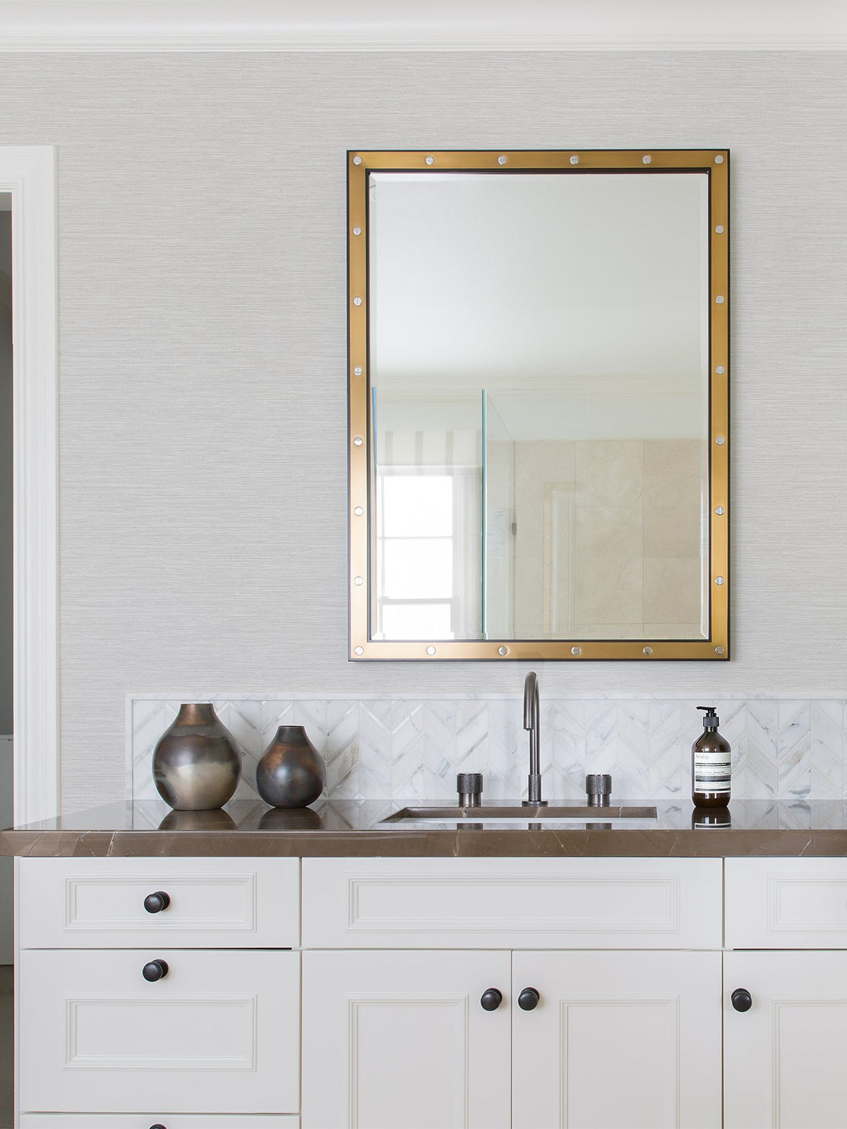 Cantor Faux Grasscloth Wallpaper