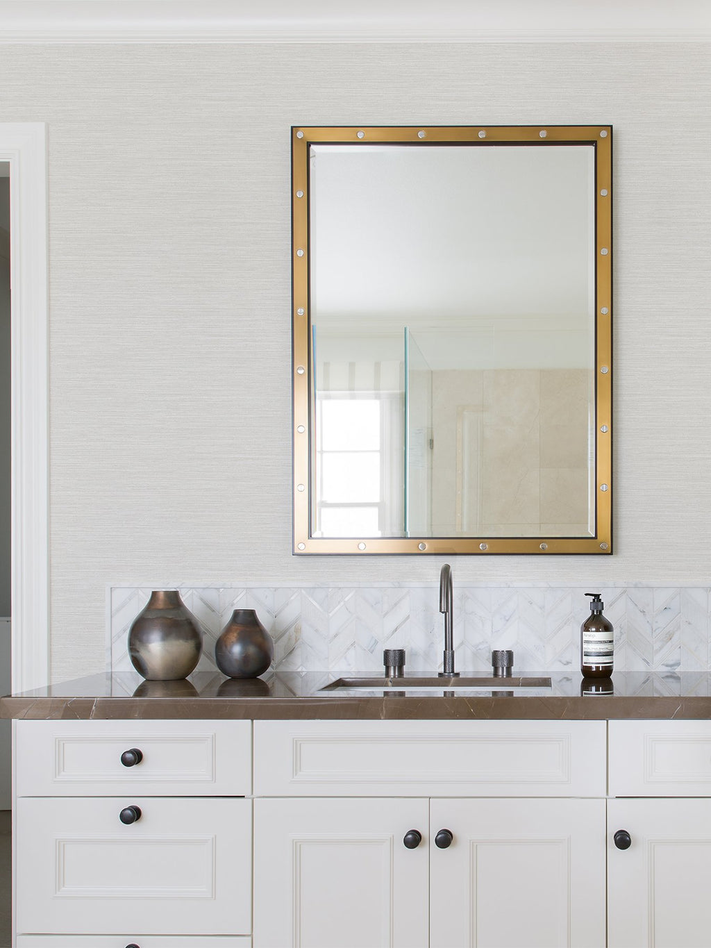 Cantor Faux Grasscloth Wallpaper