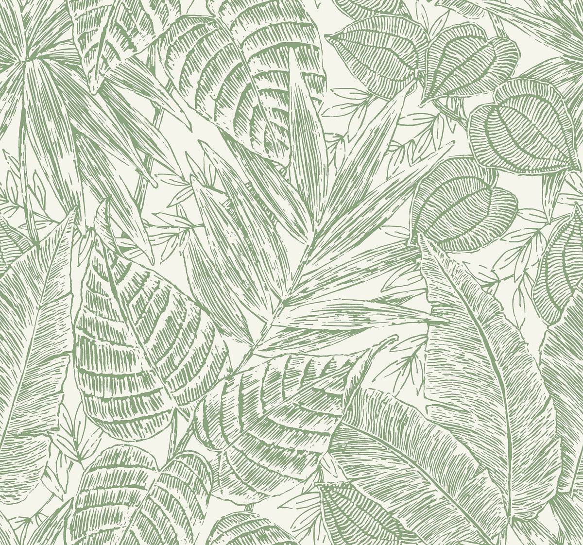 Brentwood Palm Leaves Wallpaper