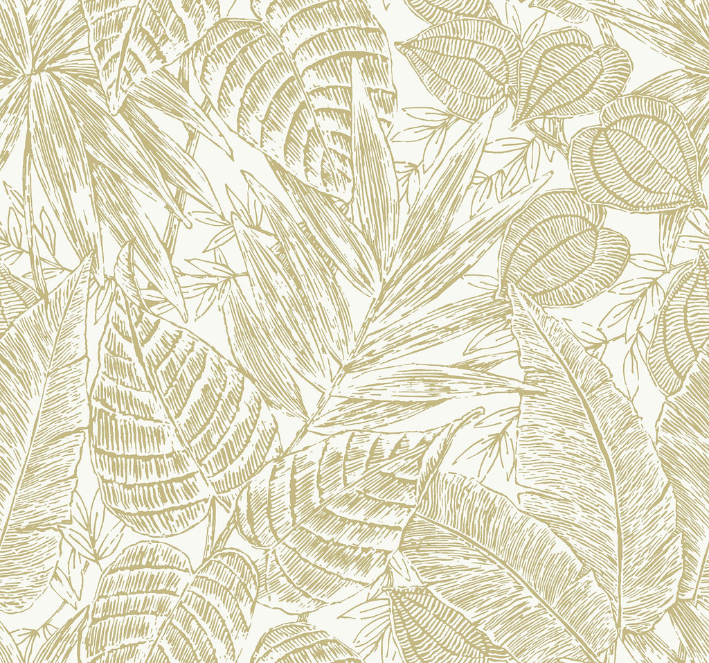 Brentwood Palm Leaves Wallpaper
