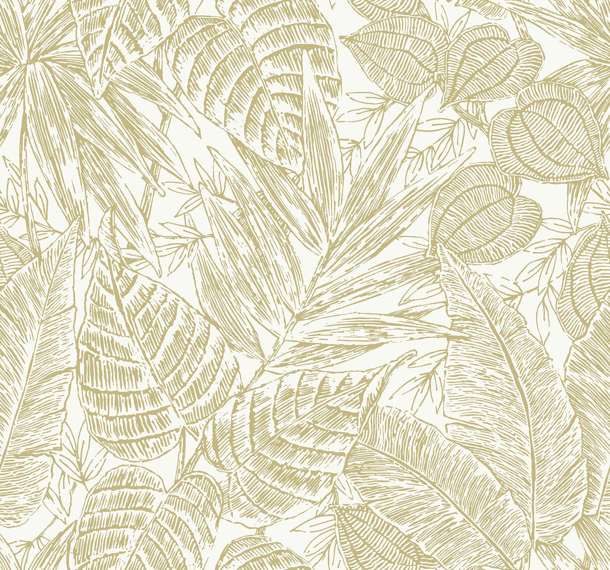 Brentwood Palm Leaves Wallpaper