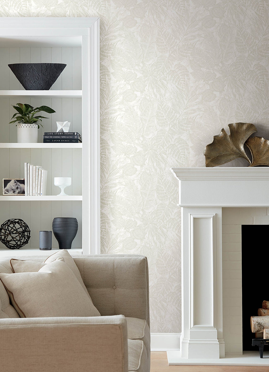 Brentwood Palm Leaves Wallpaper