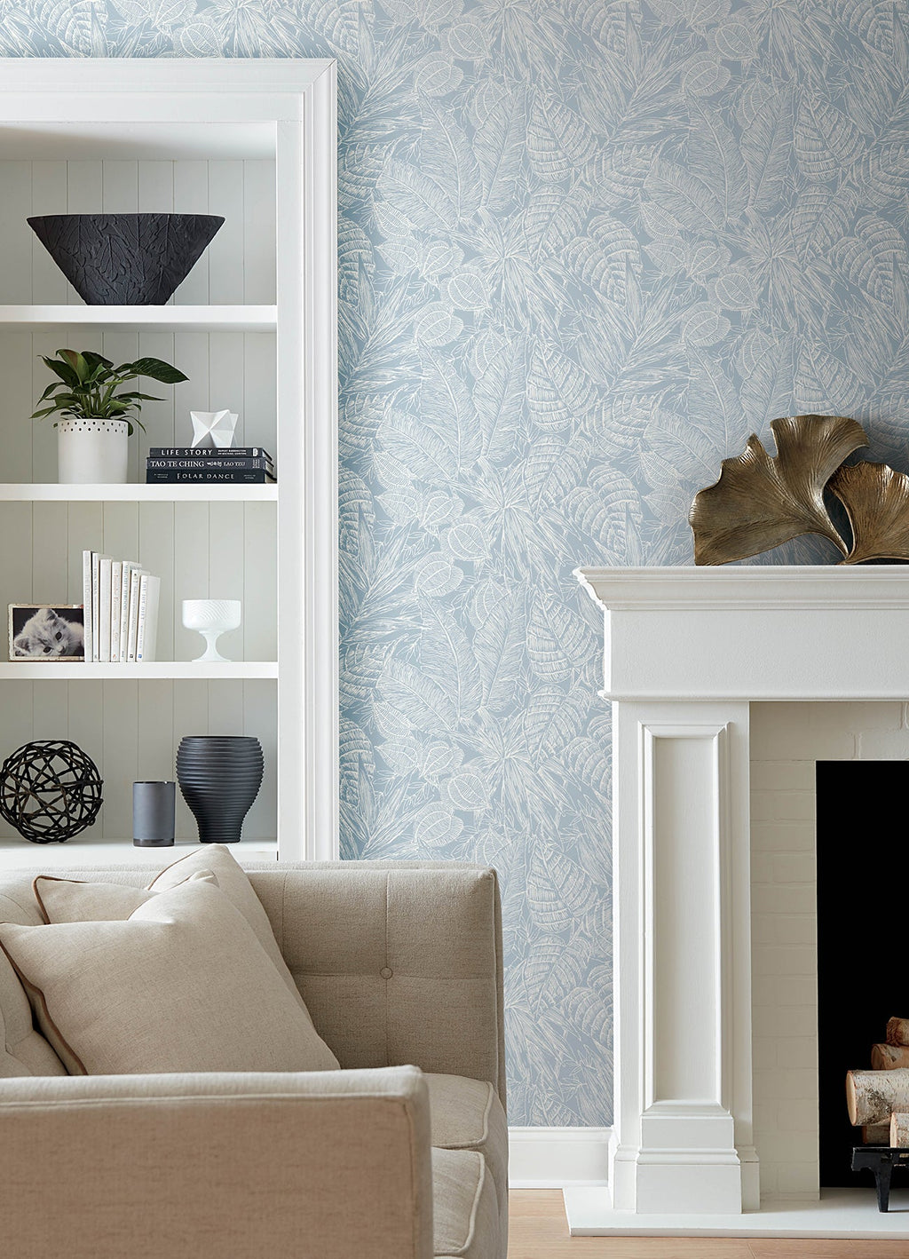 Brentwood Palm Leaves Wallpaper