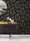 Carter Geometric Flock Wallpaper