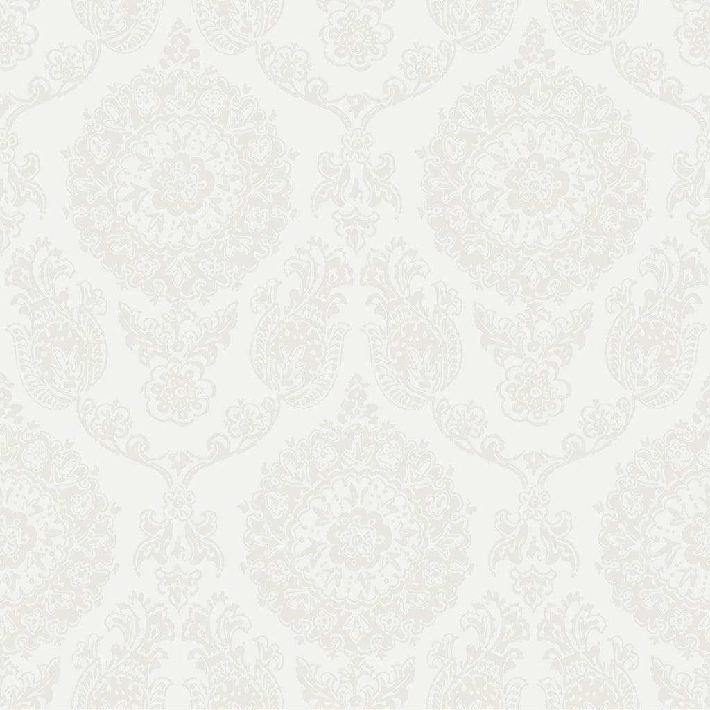 Helm Damask Floral Medallion Wallpaper