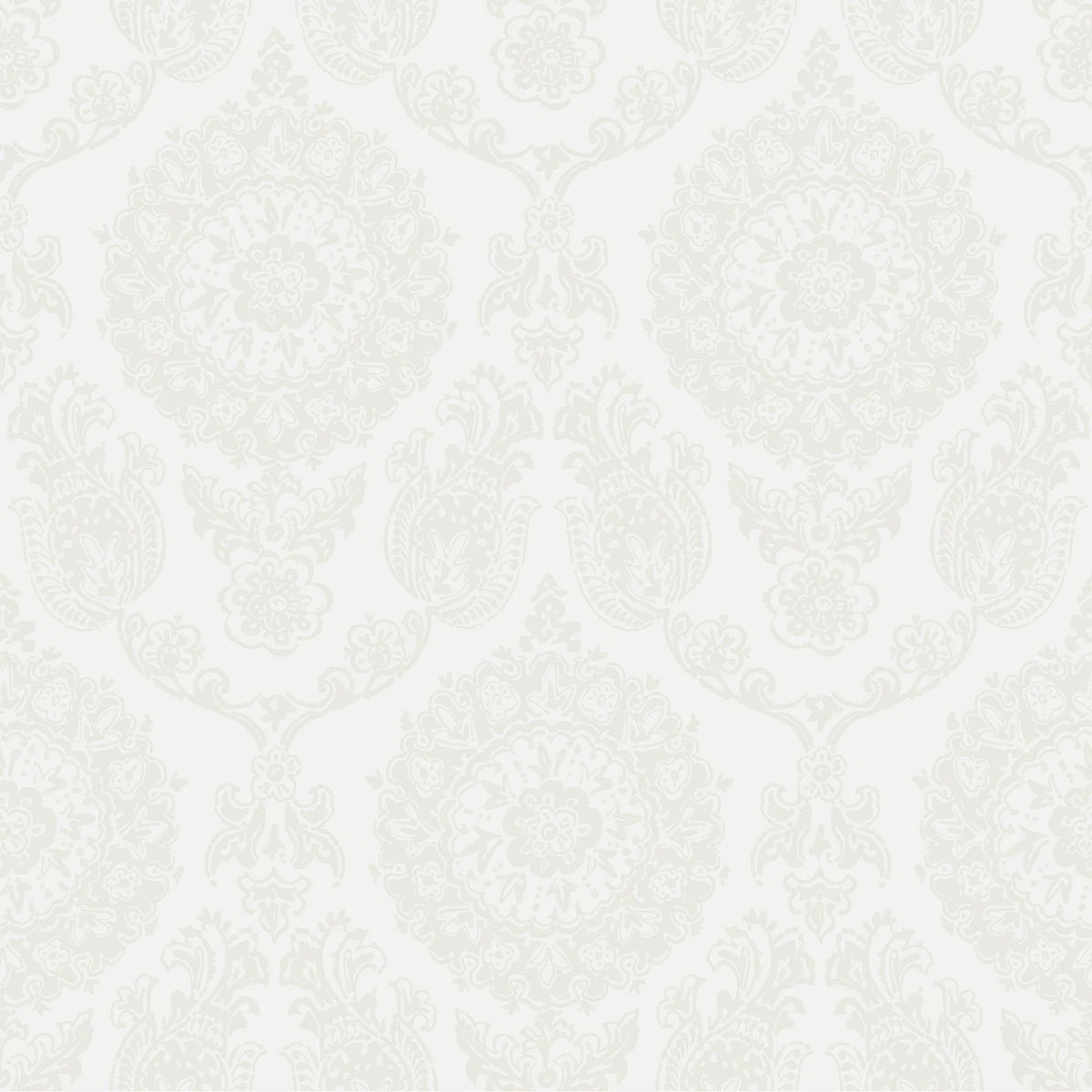 Helm Damask Floral Medallion Wallpaper