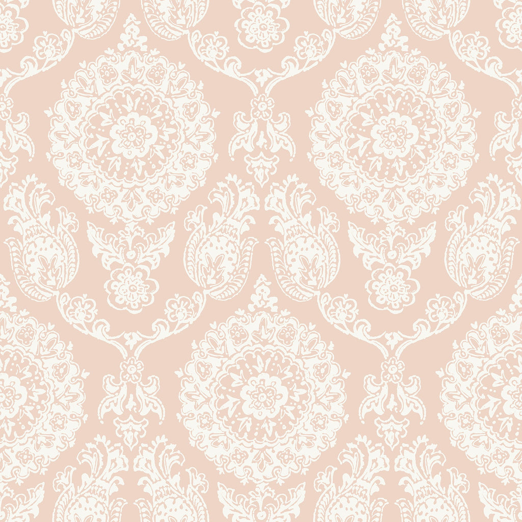 Helm Damask Floral Medallion Wallpaper