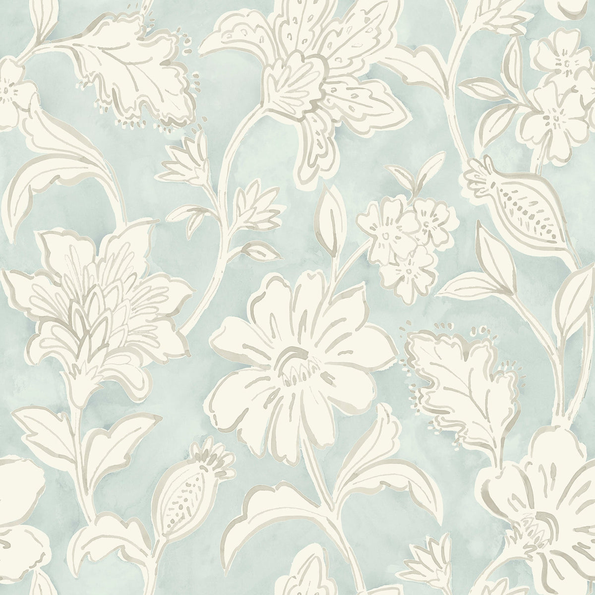 Plumeria Floral Trail Wallpaper
