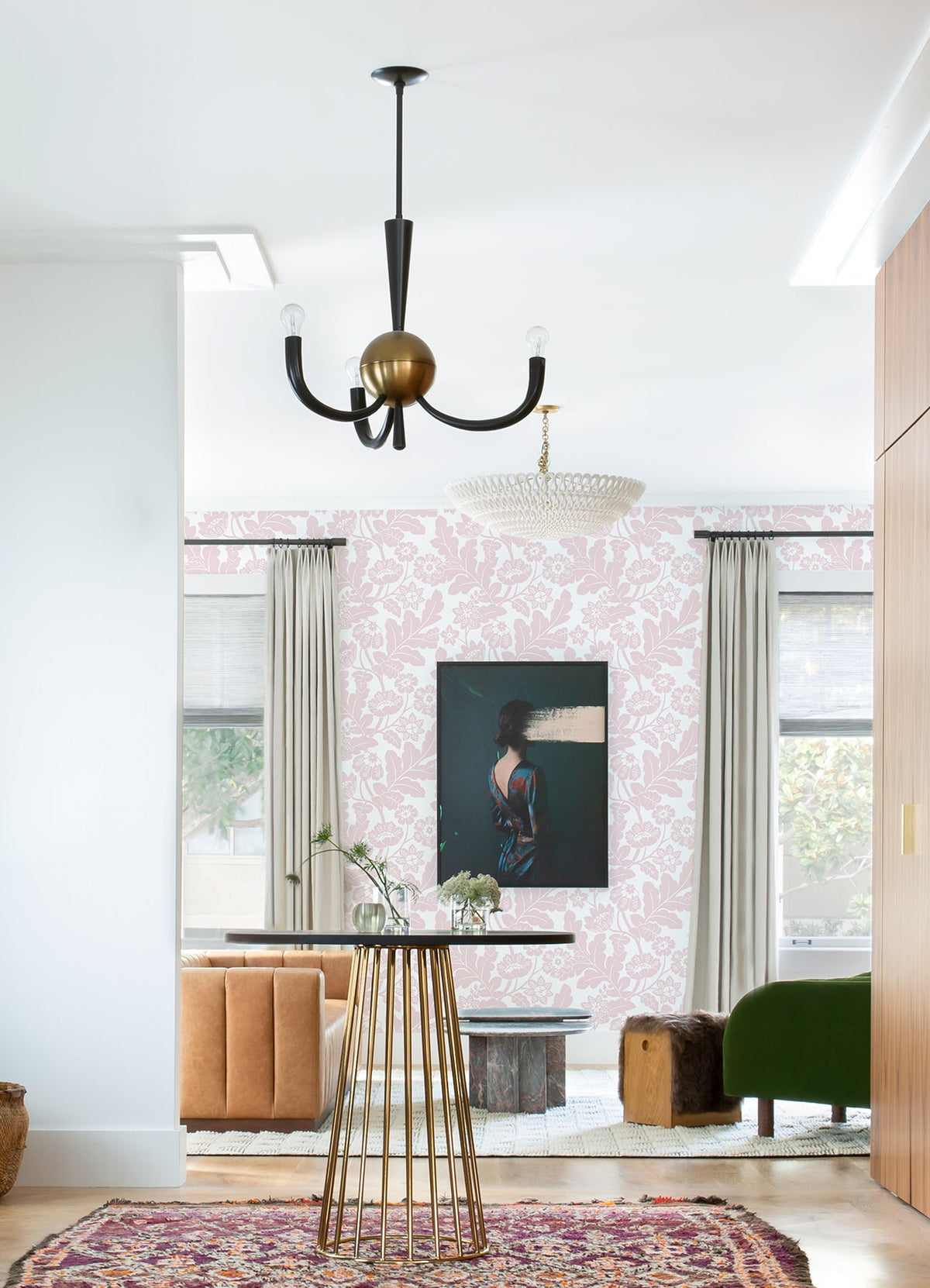Augusta Flock Damask Wallpaper