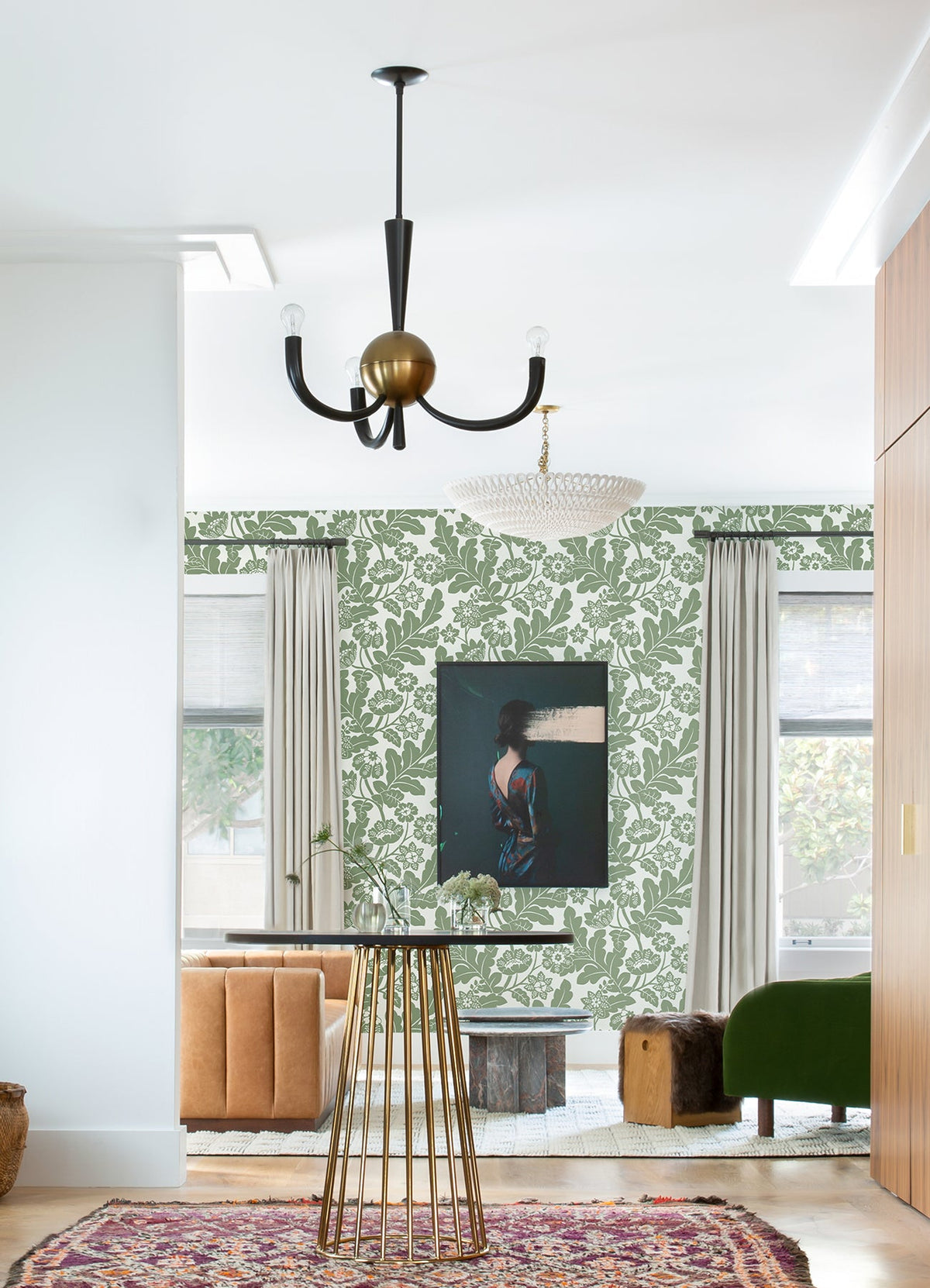 Augusta Flock Damask Wallpaper