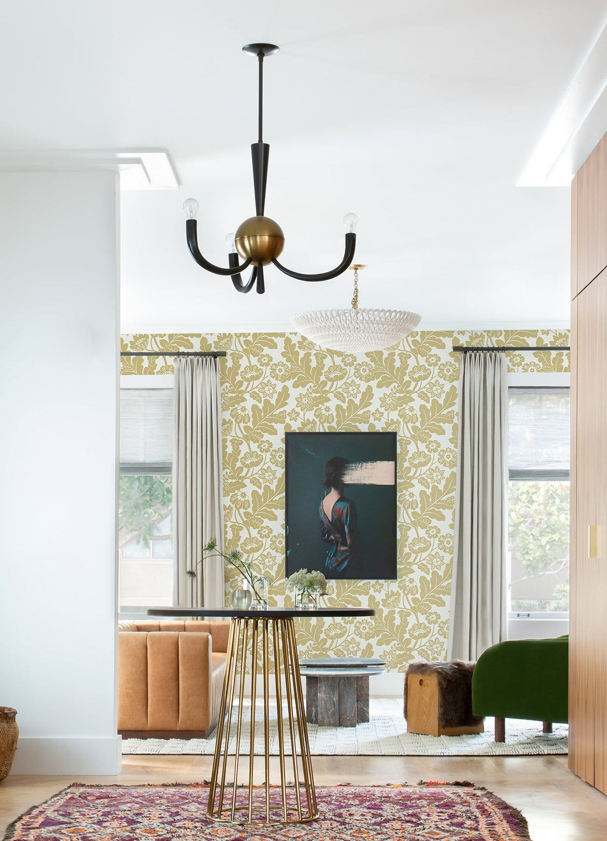 Augusta Flock Damask Wallpaper