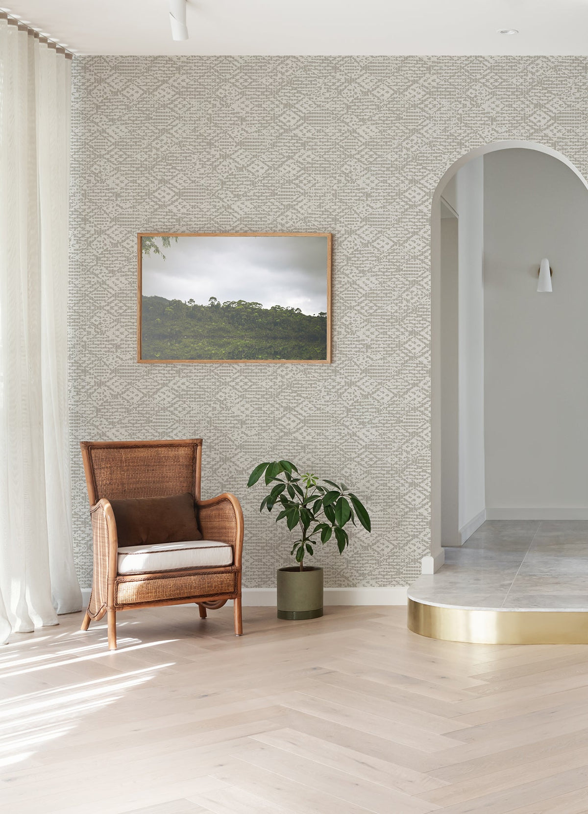 Helene Glitter Geometric Wallpaper