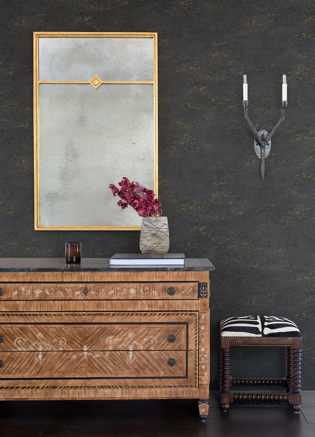 Elatha Gilded Texture Wallpaper