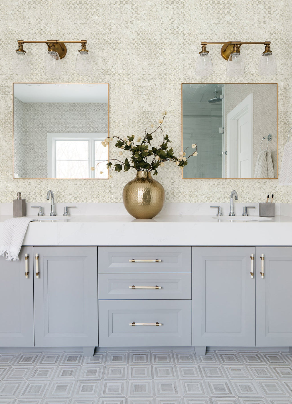 Khauta Floral Geometric Wallpaper