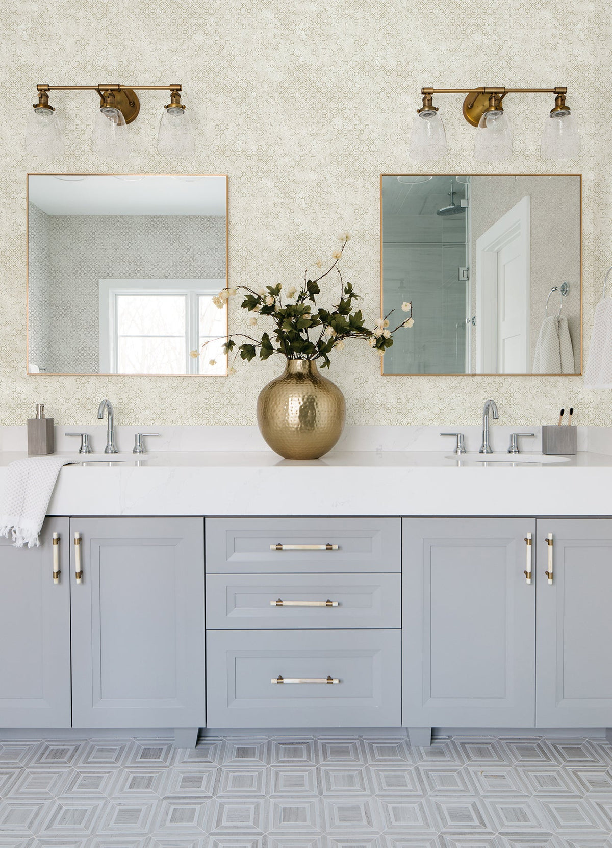 Khauta Floral Geometric Wallpaper