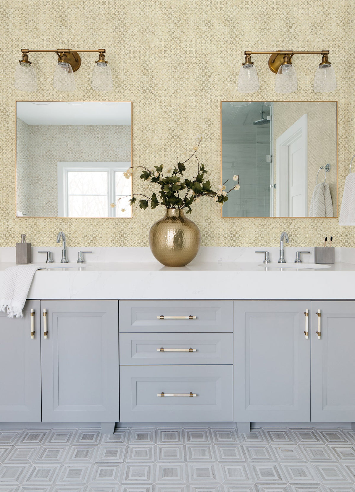 Khauta Floral Geometric Wallpaper