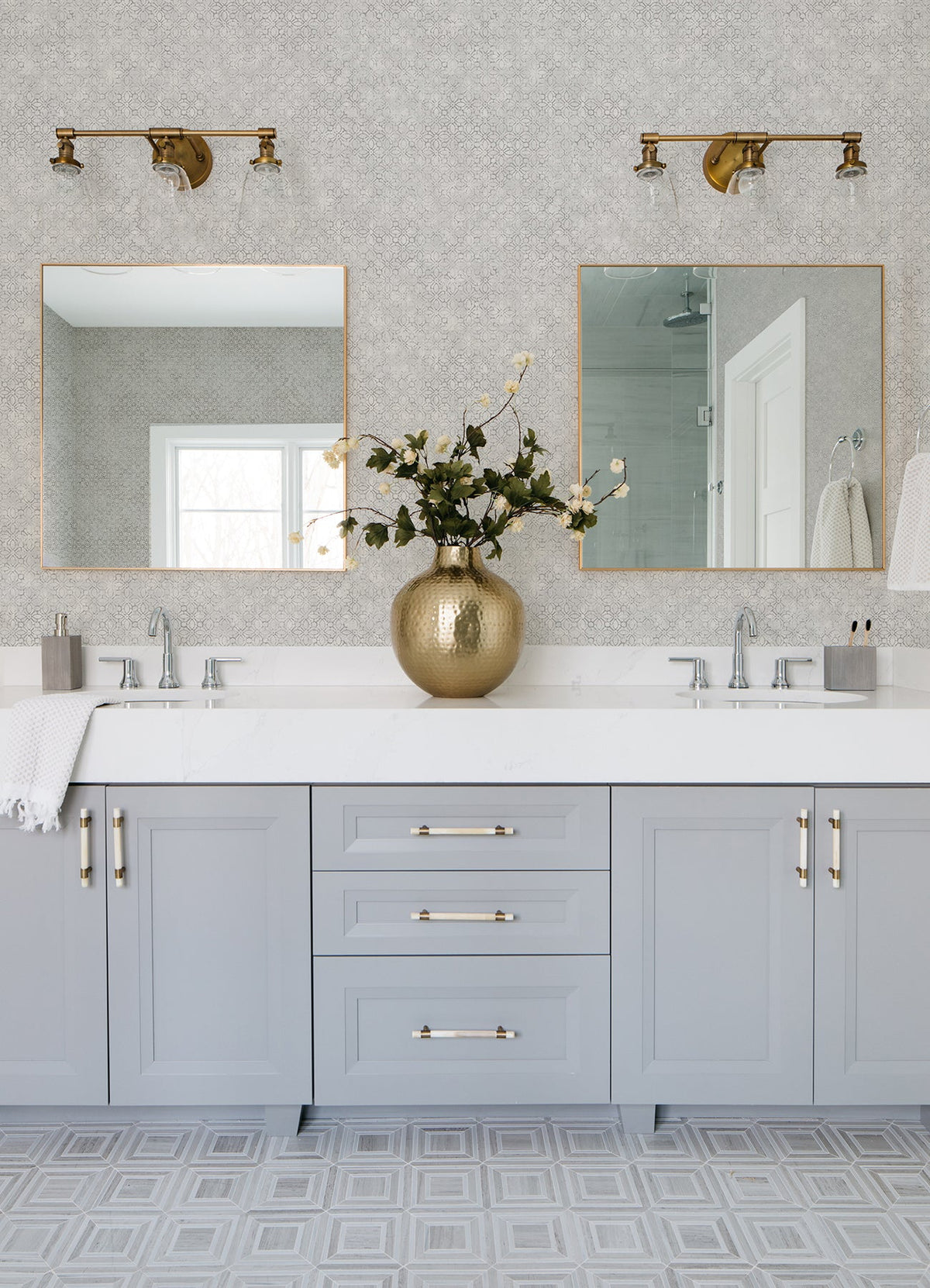 Khauta Floral Geometric Wallpaper