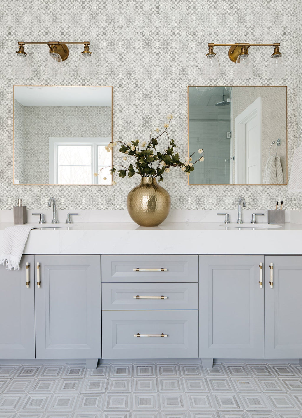 Khauta Floral Geometric Wallpaper