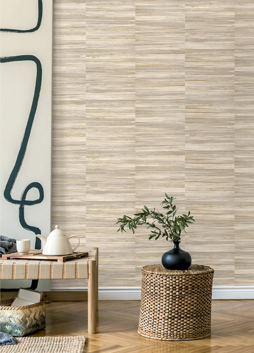 Rowan Faux Grasscloth Wallpaper