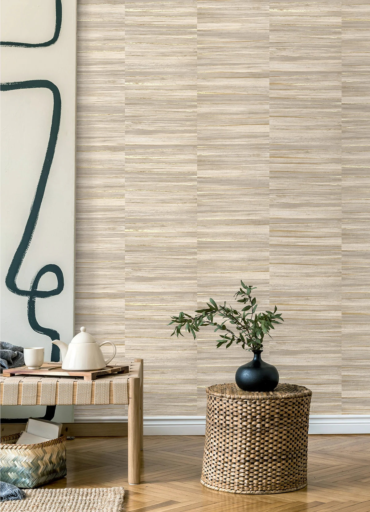 Rowan Faux Grasscloth Wallpaper