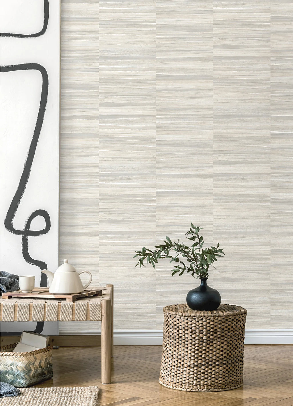 Rowan Faux Grasscloth Wallpaper