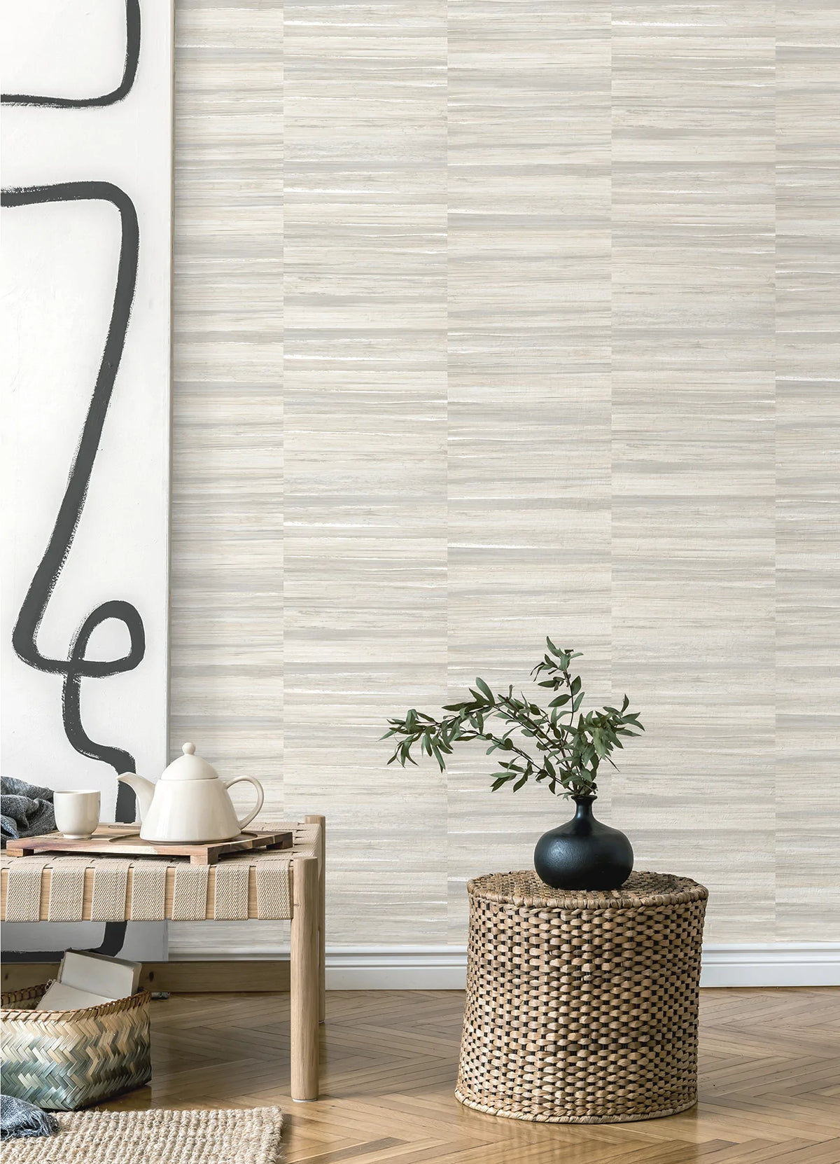 Rowan Faux Grasscloth Wallpaper