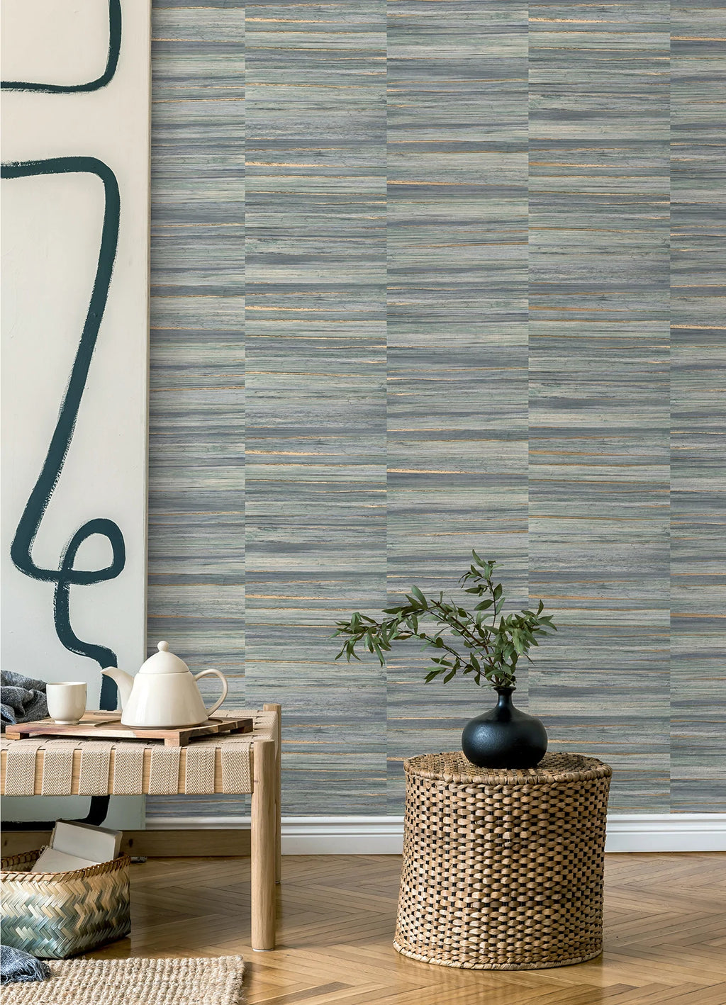 Rowan Faux Grasscloth Wallpaper