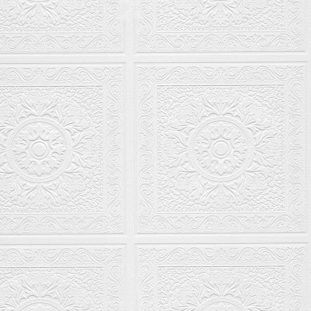 Relief Print Panels Paintable Wallpaper