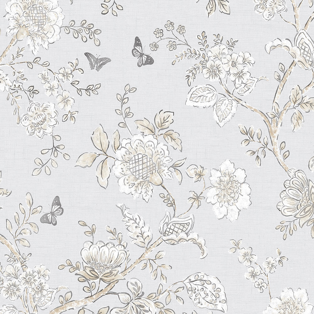 Butterfly Toile Wallpaper