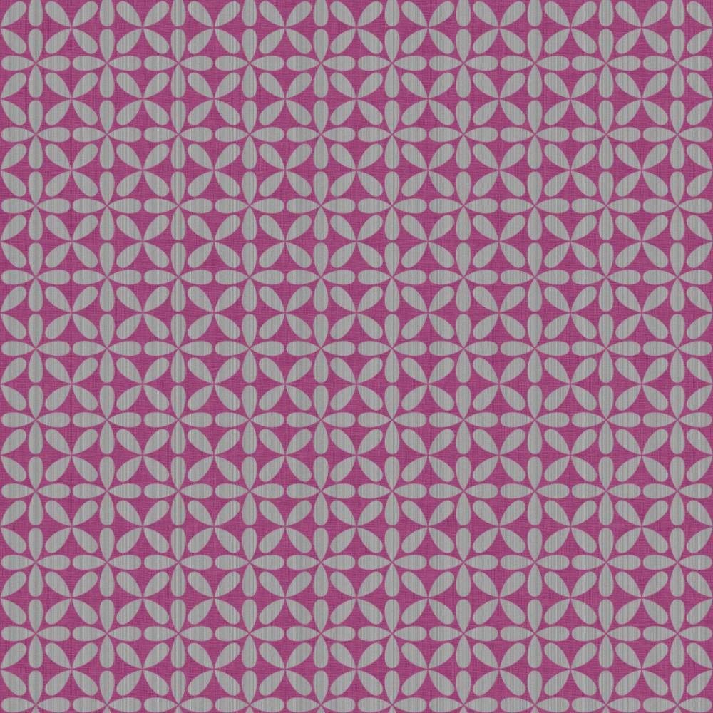 WH2700 hot pink bg.w/silver clover design