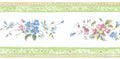 Lime green,pink and blue flora border. PF79509