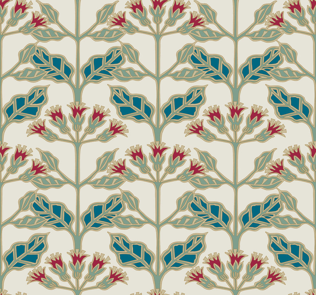 Tracery Blooms Wallpaper