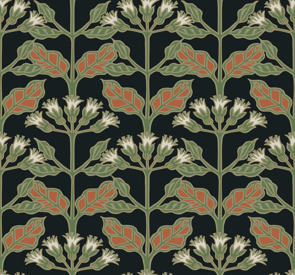 Tracery Blooms Wallpaper