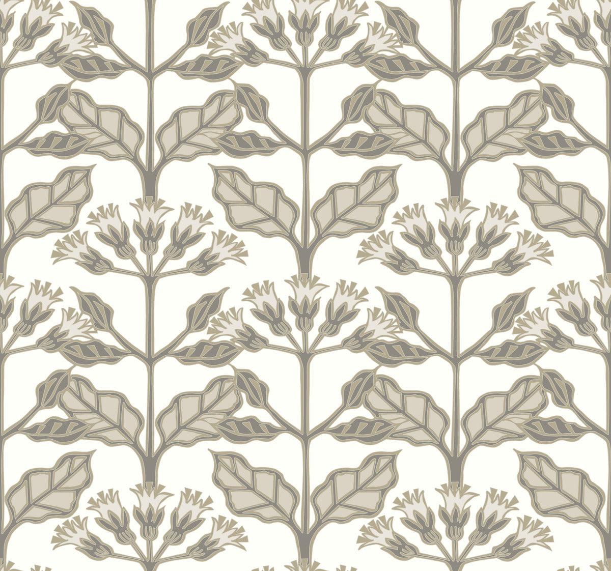Tracery Blooms Wallpaper