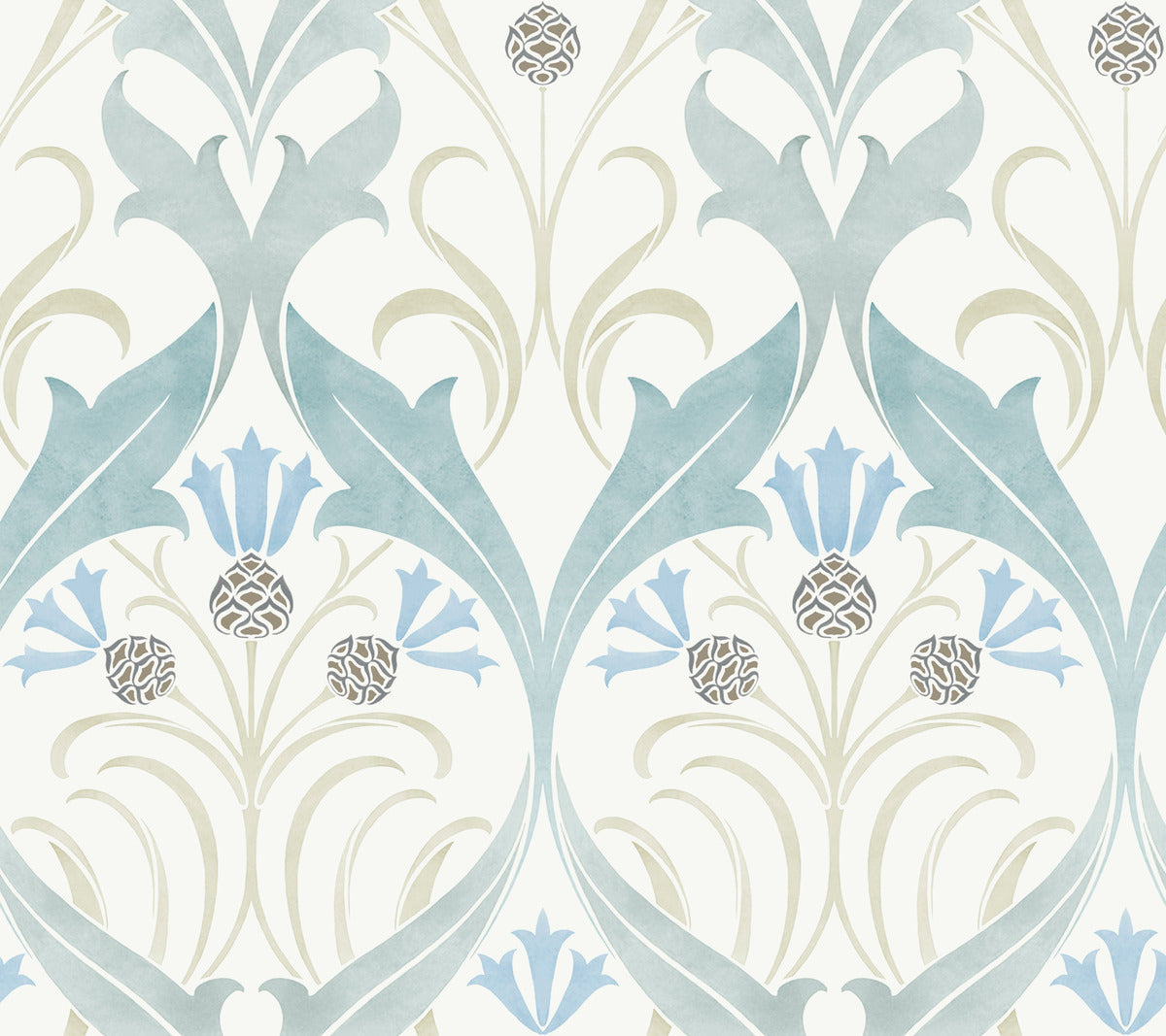 Pine Cone Ribbon Wallpaper