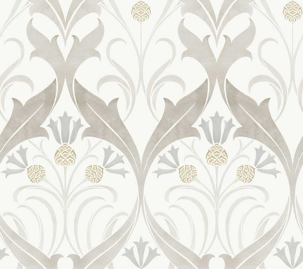 Pine Cone Ribbon Wallpaper