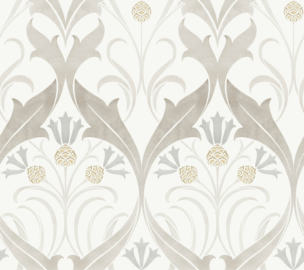 Pine Cone Ribbon Wallpaper