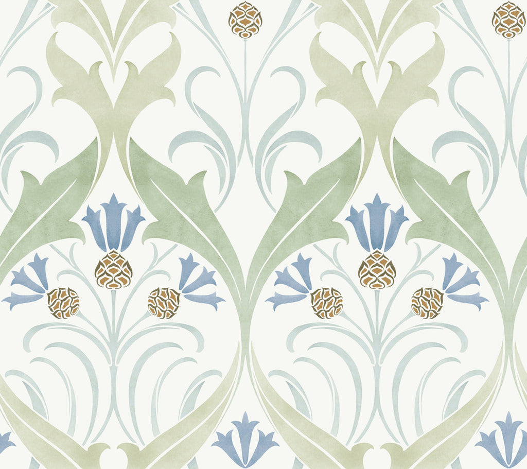 Pine Cone Ribbon Wallpaper