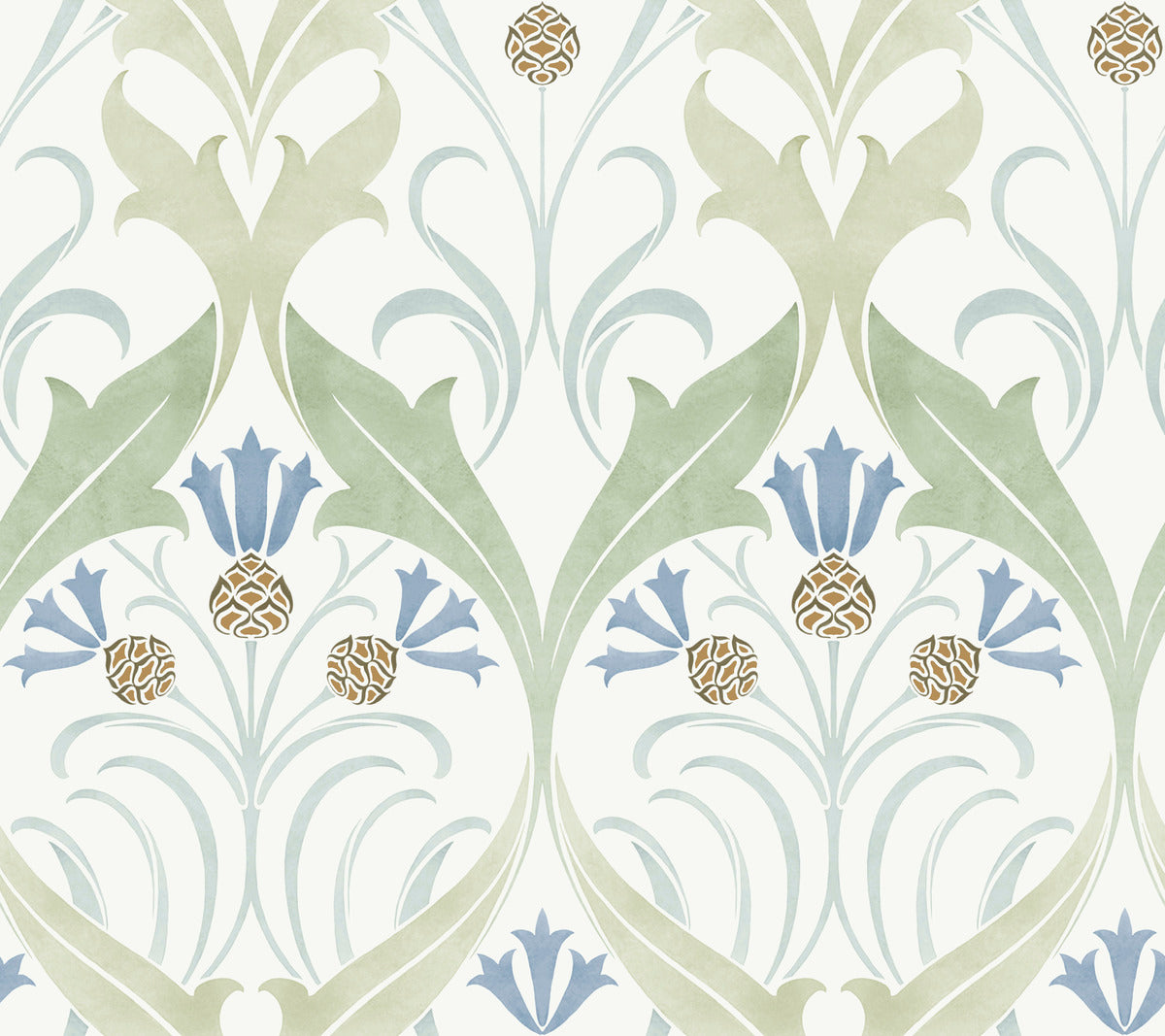 Pine Cone Ribbon Wallpaper