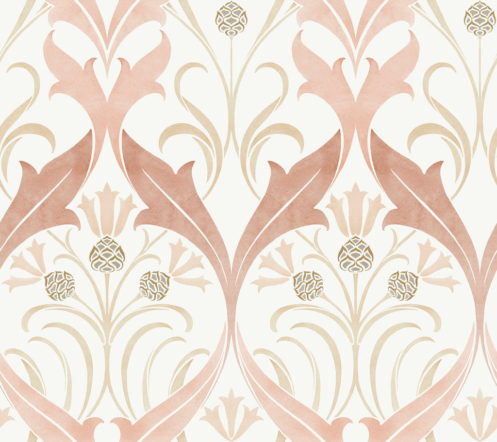 Pine Cone Ribbon Wallpaper