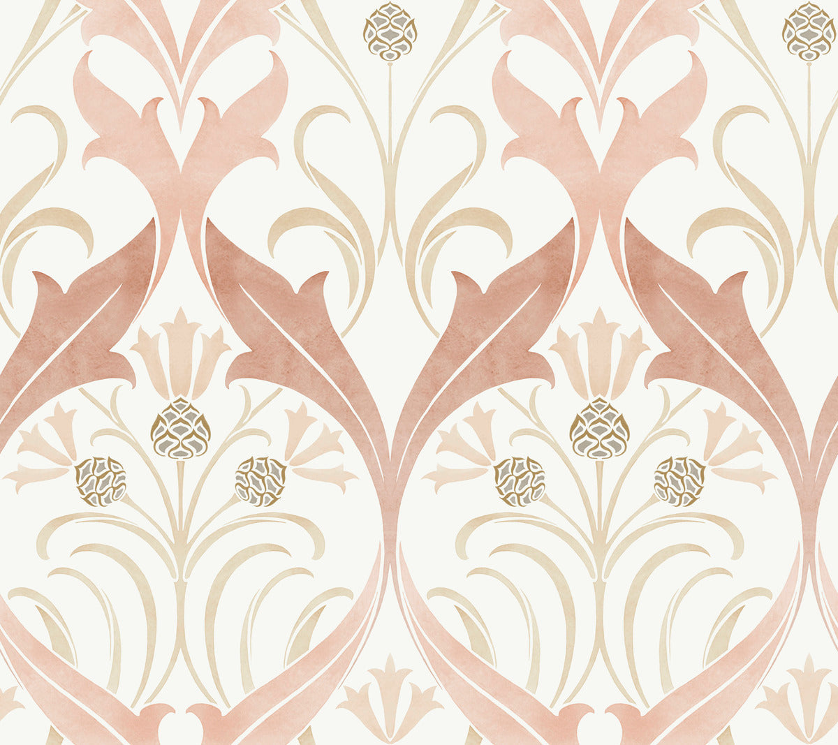 Pine Cone Ribbon Wallpaper