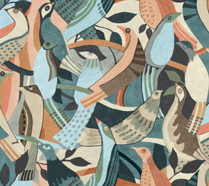 Fauvist Flock Wallpaper