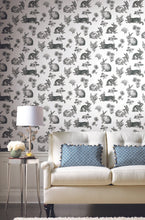 Load image into Gallery viewer, Bunny Toile Wallpaper